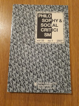 Philosophy & social criticism, vol. 33, no. 1