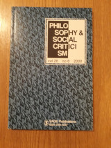 Philosophy & social criticism, vol. 26, no. 6 (2000)