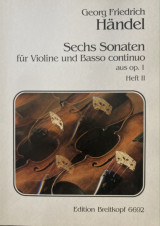 Georg Friedrich Händel - Six Sonatas fro Violin and Bassso Continuo op.1