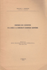Remarques sur l’association de la grece a la communaute economique europeenne