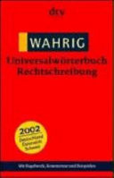 Wahrig Universalwörterbuch Rechtschreibung