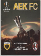 Α.Ε.Κ. Athens F.C. vs A.C. Milan U.E.F.A. Europa League 2017 Πρόγραμμα Αγώνα