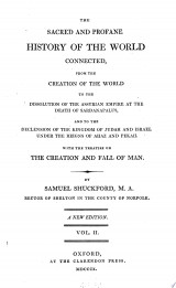 The Sacred and Profane History of the World Connected,