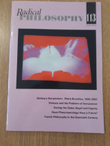 Radical philosophy, issue 113 (May/June 2002)