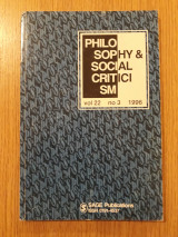 Philosophy & social criticism, vol. 22, no. 3