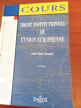 Droit institutional de l union Europeenne