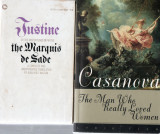 1. Justine or the misfortunes of virtue Le Marquis de Sade Translation By Allan Walton, 2. Casanova The man who Really Loved Women, Lydia Flem,