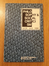 Philosophy & social criticism, vol. 24, no. 6 (1998)