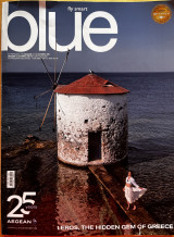 Blue inflight magazine