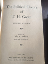 The Political Theory of T. H. Green; Selected Writings