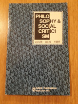 Philosophy & social criticism, vol. 23,5 (1997)