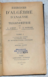 Exercices d algebre d analyse et de trigonometrie 1932 tome I Aubert-Papelier