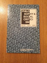 Philosophy & social criticism, vol. 27, no. 5 (2001)