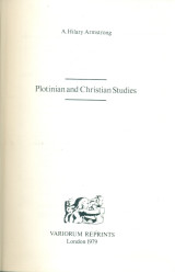 Plotinian and Christian Studies