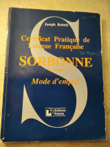 Certificat pratique de langue française SORBONNE 1er degré Mode d'emploi