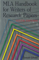 MLA Handbook for Writers of Research Papers