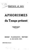 Aphorismes du temps présent