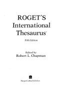Roget's International Thesaurus of English Words and Phrases