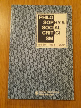 Philosophy & social criticism, vol. 30, no. 1