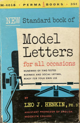 New Standard Book of Model Letters for All Occasions