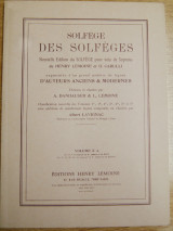 Solfege des Solfeges 2A-Henry Lemoine