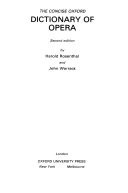 The Concise Oxford Dictionary of Opera