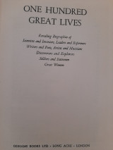 100 (One Hundred) Great Lives