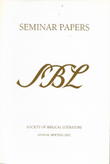 Society of Biblical Literature 2001 Seminar Papers