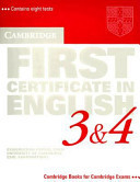 Cambridge First Certificate in English 3 and 4 Student's Book
