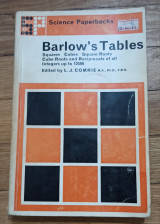 Barlow's tables