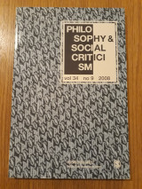 Philosophy & social criticism, vol. 34, no. 9