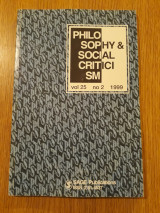 Philosophy & social criticism, vol. 25,2 (1999)