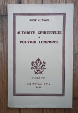 Autorite spirituelle et pouvoir temporel
