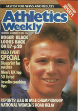Athletics Weekly Magazine – 03 November 1987 - Στίβος
