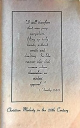 Christian Modesty in the 20th Century