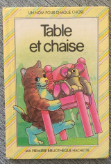 Table et chaise