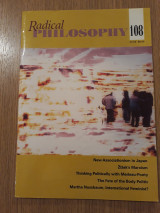 Radical philosophy, issue 108 (July/August 2001)