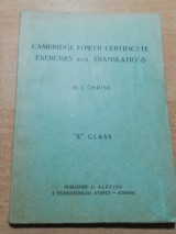 Cambridge lower certificate exercises and translations "E" class