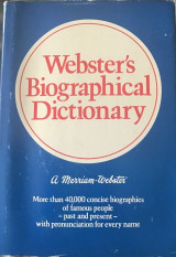 Webster's Biographical dictionary, etc