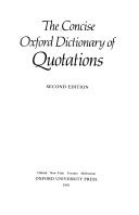 The Concise Oxford Dictionary of Quotations