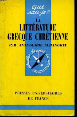 La littérature grecque chrétienne