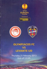 Ολυμπιακός - Λεβάντε / Match Program - Europa League 2012-2013