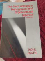 The Great Writings in Management and Organization Behavior 2nd edition
