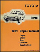Toyota Tercel 1983, Repair Manual