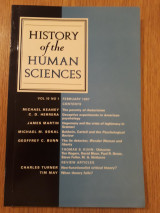 History of the Human Sciences, vol. 10, no. 1