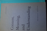 Content, Meaning, and Understanding